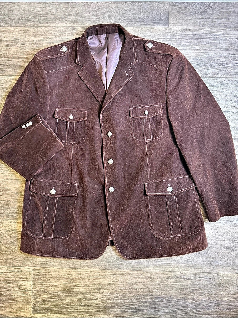 INSERCH Men's Brown Blazer Size 4XL